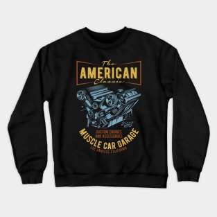 Muscle Car Garage Crewneck Sweatshirt